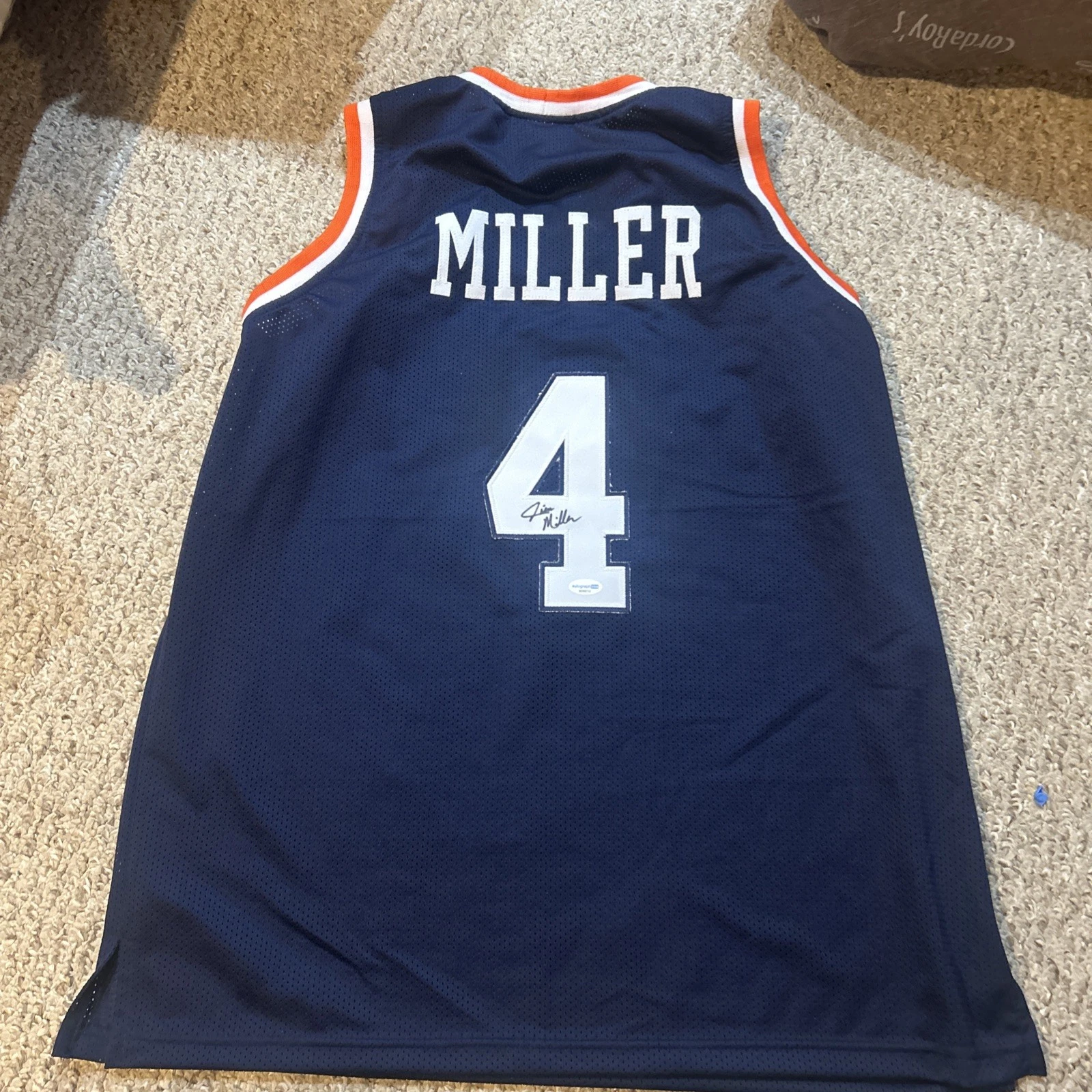 VIRGINIA CAVALIERS- JIM MILLER SIGNED AUTOGRAPH JERSEY ACOA BASKETBALL