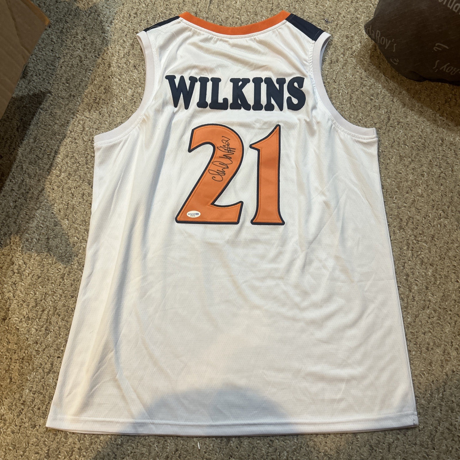 VIRGINIA CAVALIERS- ISAIAH WILKINS SIGNED AUTOGRAPH JERSEY ACOA BASKETBALL