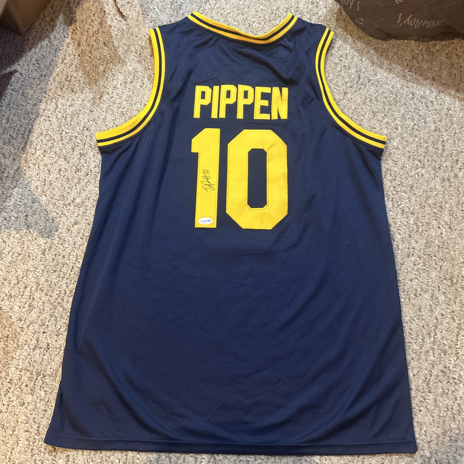 CAL GOLDEN BEARS- JUSTIN PIPPEN SIGNED AUTOGRAPH JERSEY ACOA BASKETBALL