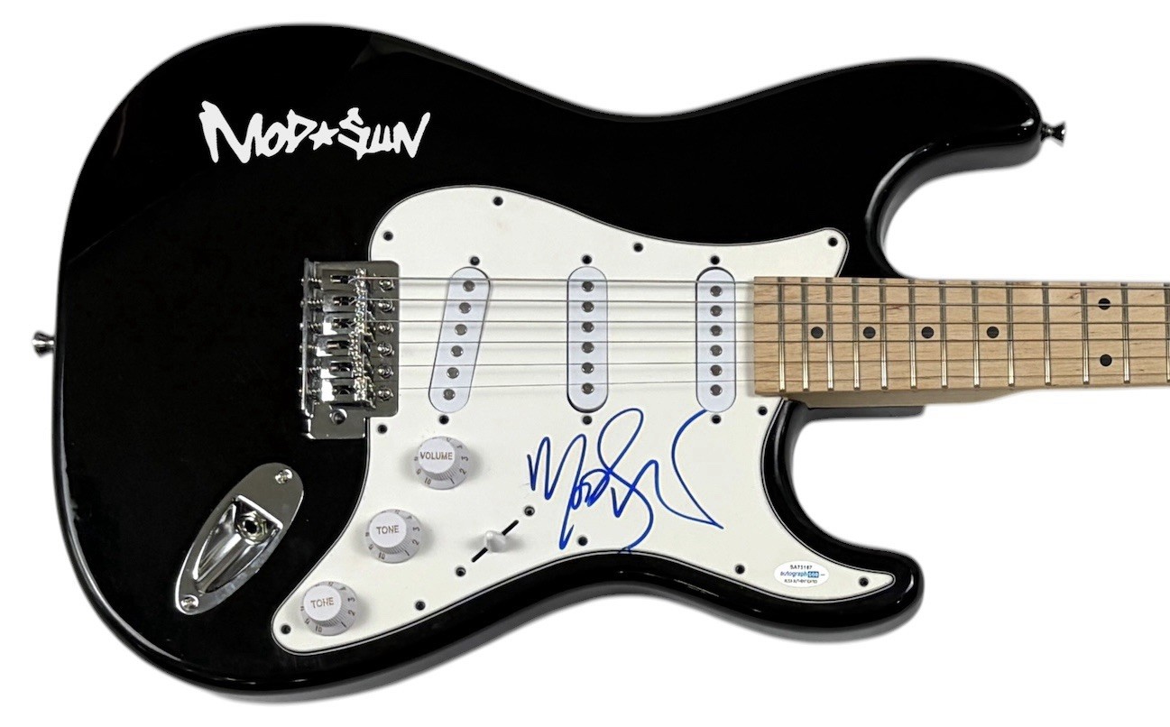 Mod Sun Signed Autograph Electric Guitar Internet Killed the Rockstar ACOA COA