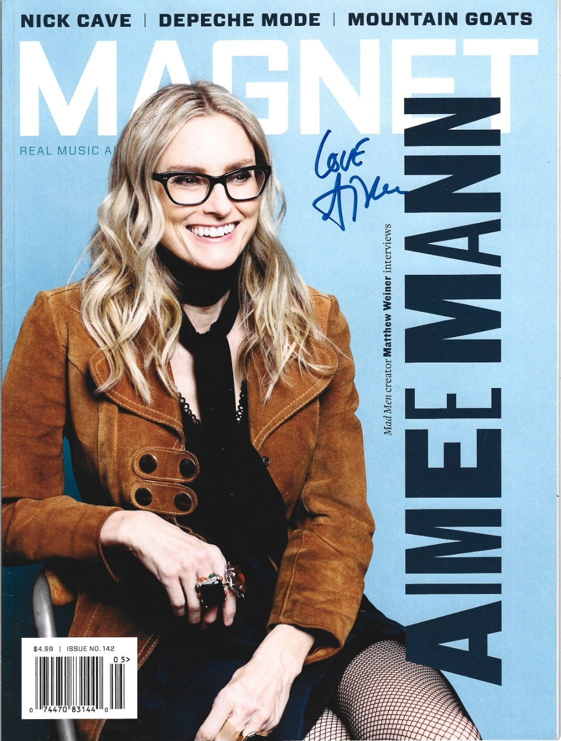 Aimee Mann REAL hand SIGNED Full Copy of MAGNET Magazine #2 COA Autographed