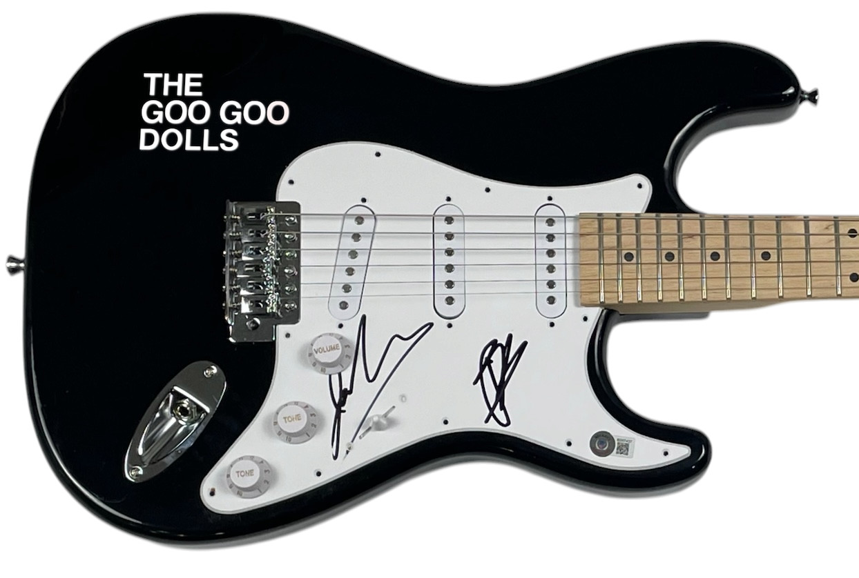 GOO GOO DOLLS Signed Autograph Electric Guitar John Rzeznik Robby Takac Beckett