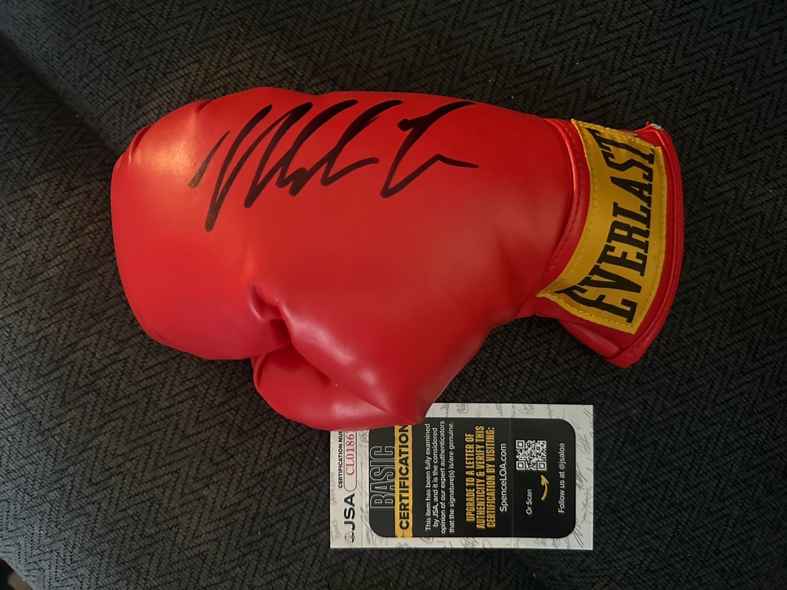 Iron Mike Tyson Signed Boxing Glove JSA Authentication COA