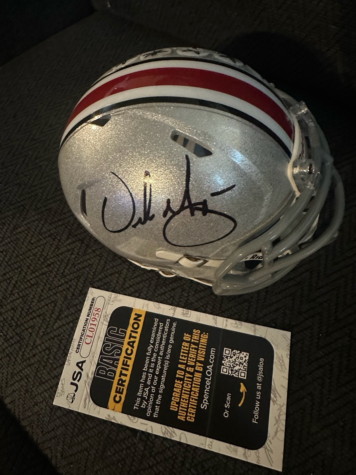 Urban Meyer Signed Mini Helmet Ohio State Buckeyes JSA Authentication COA