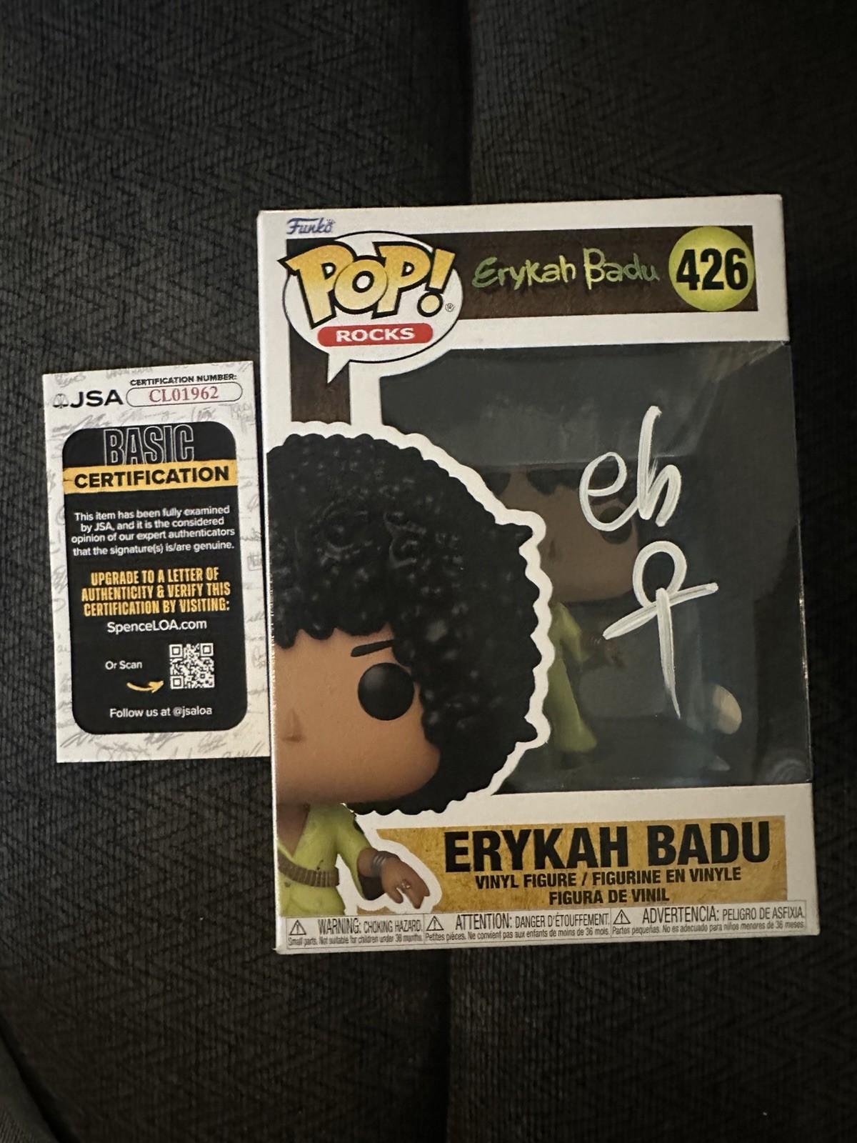 Erykah Badu Funko Pop 425 NIB JSA Authentication COA Music Legend