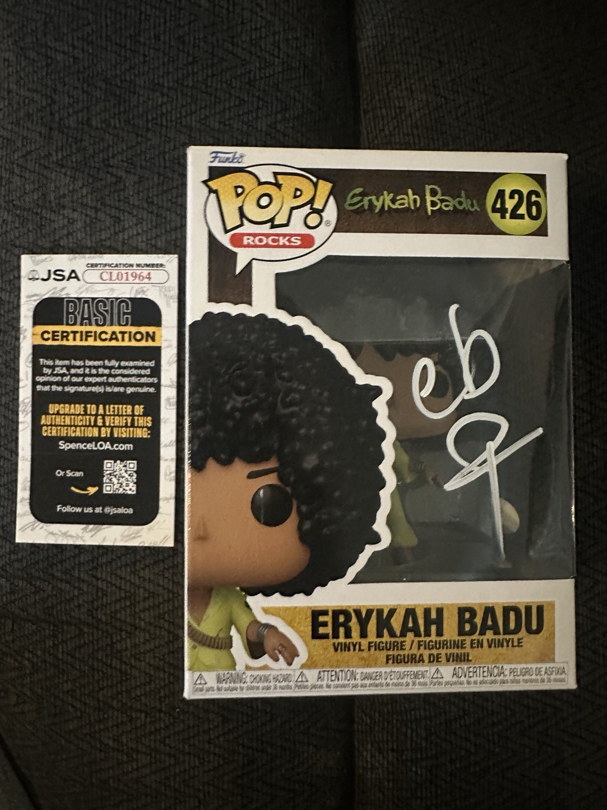 Erykah Badu Funko Pop 425 NIB JSA Authentication COA Music Legend