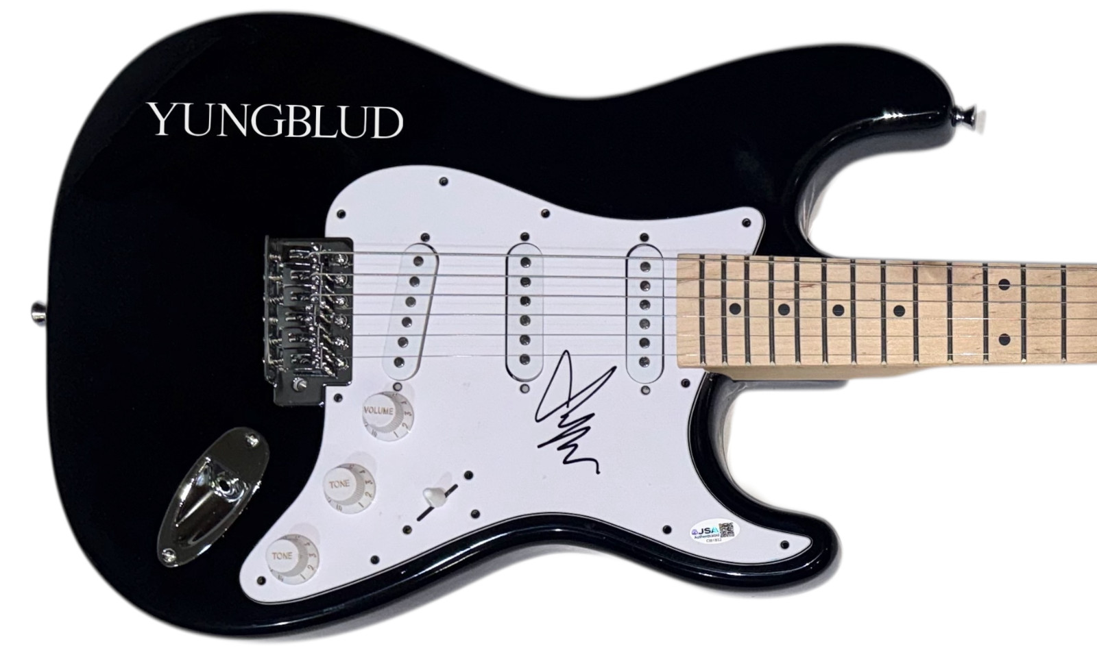 Yungblud Signed Autograph Electric Guitar Weird! Idols Singer Musician JSA COA