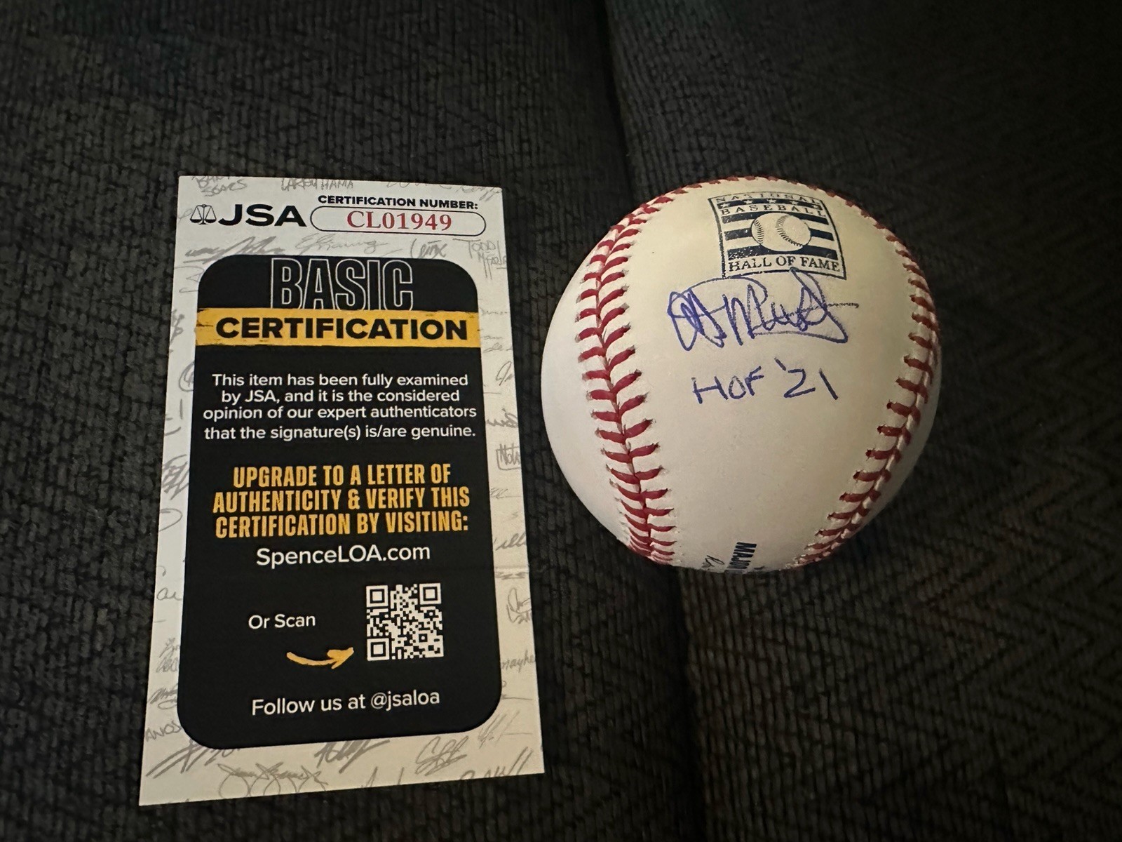 Al Michaels Signed Hall Of Fame Baseball Auth ROMLB JSA Authenticated COA