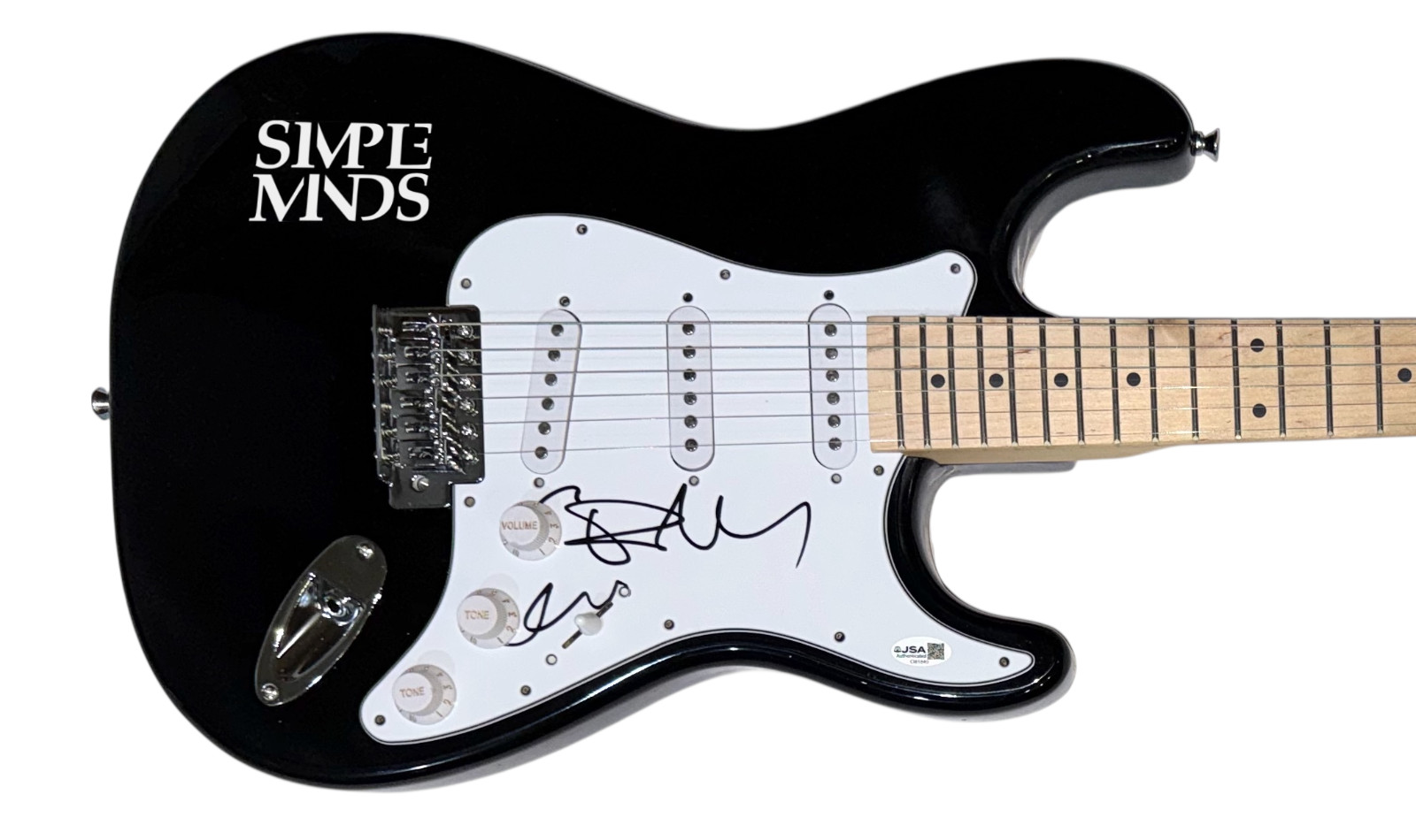 Simple Minds Signed Autograph Electric Guitar Jim Kerr Charlie Burchill Band JSA