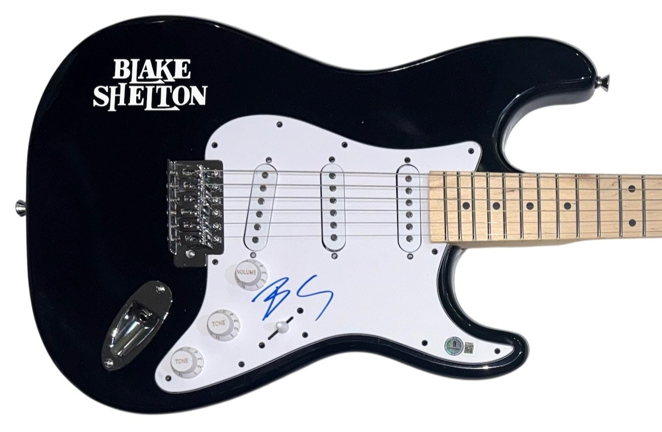 Blake Shelton Signed Autograph Electric Guitar Country Music Singer Beckett COA