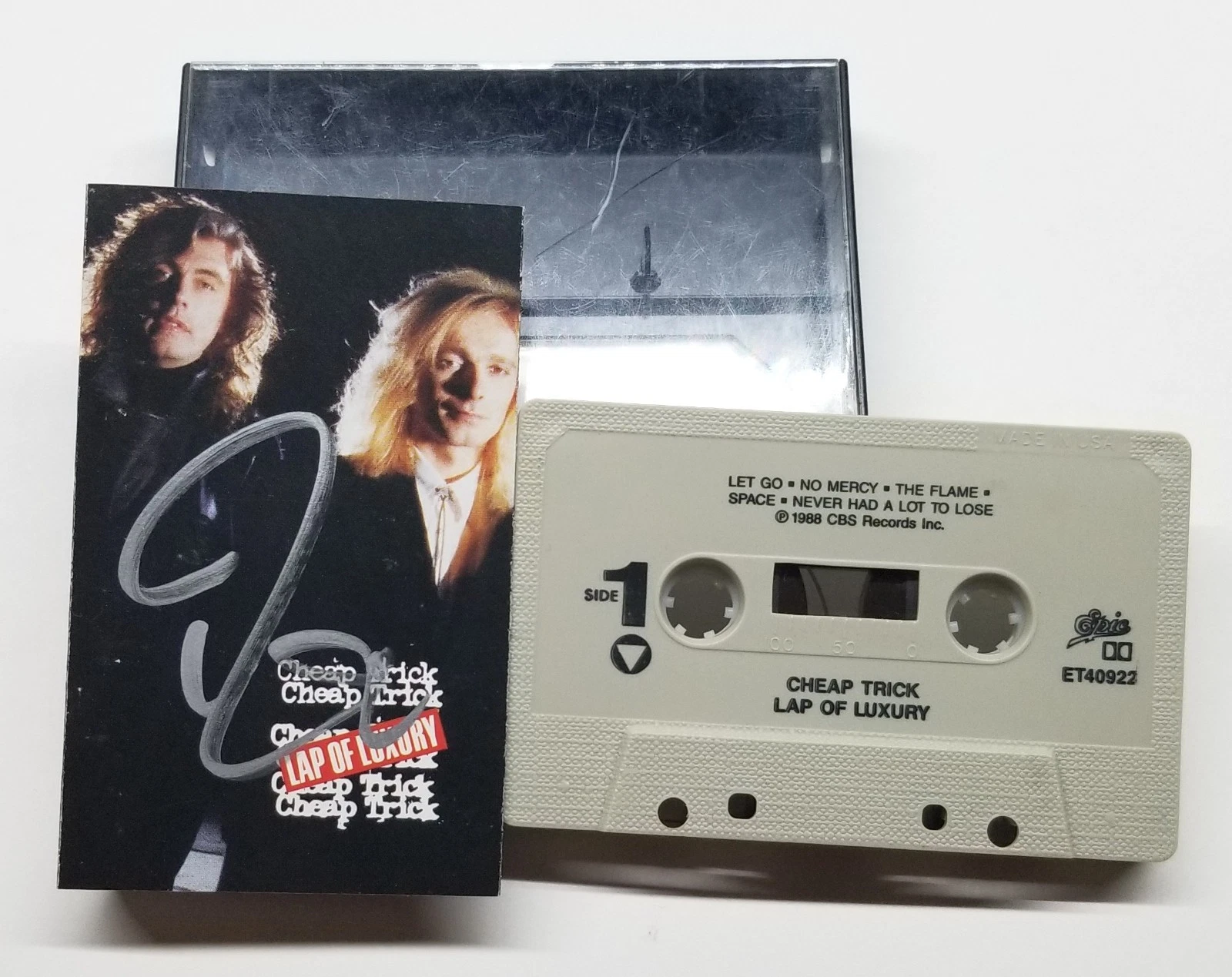 Robin Zander of Cheap Trick SIGNED Lap Of Luxury Cassette Tape COA Autographed