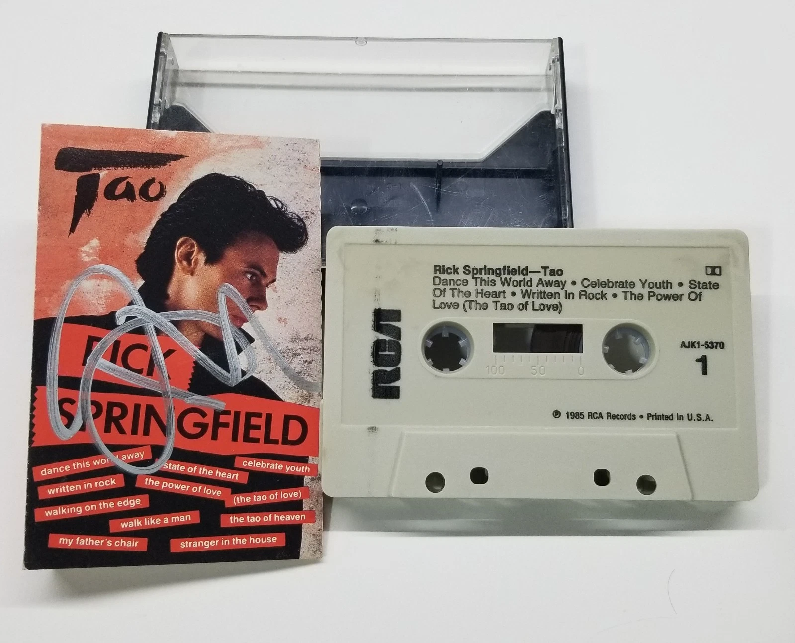 Rick Springfield REAL hand SIGNED Tao Cassette Tape COA Autographed
