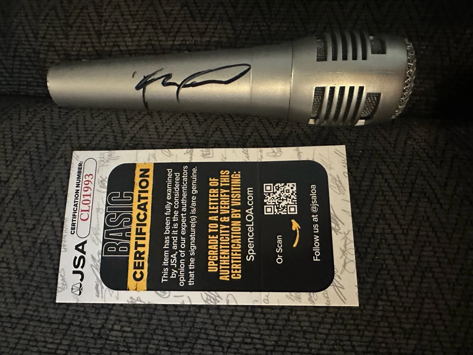 Singer Richard Marx Signed Mic Microphone JSA Authentication COA