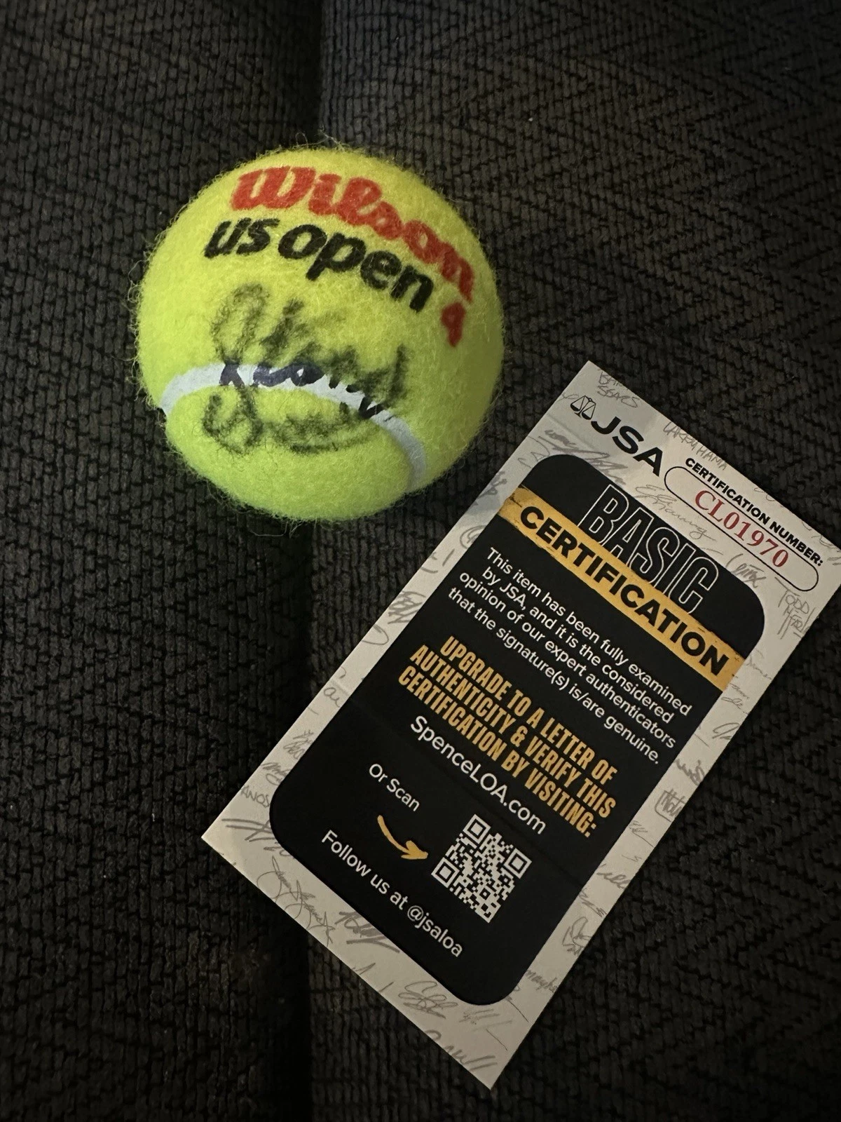 Stan Smith Signed Tennis Ball Autographed JSA Authentication COA