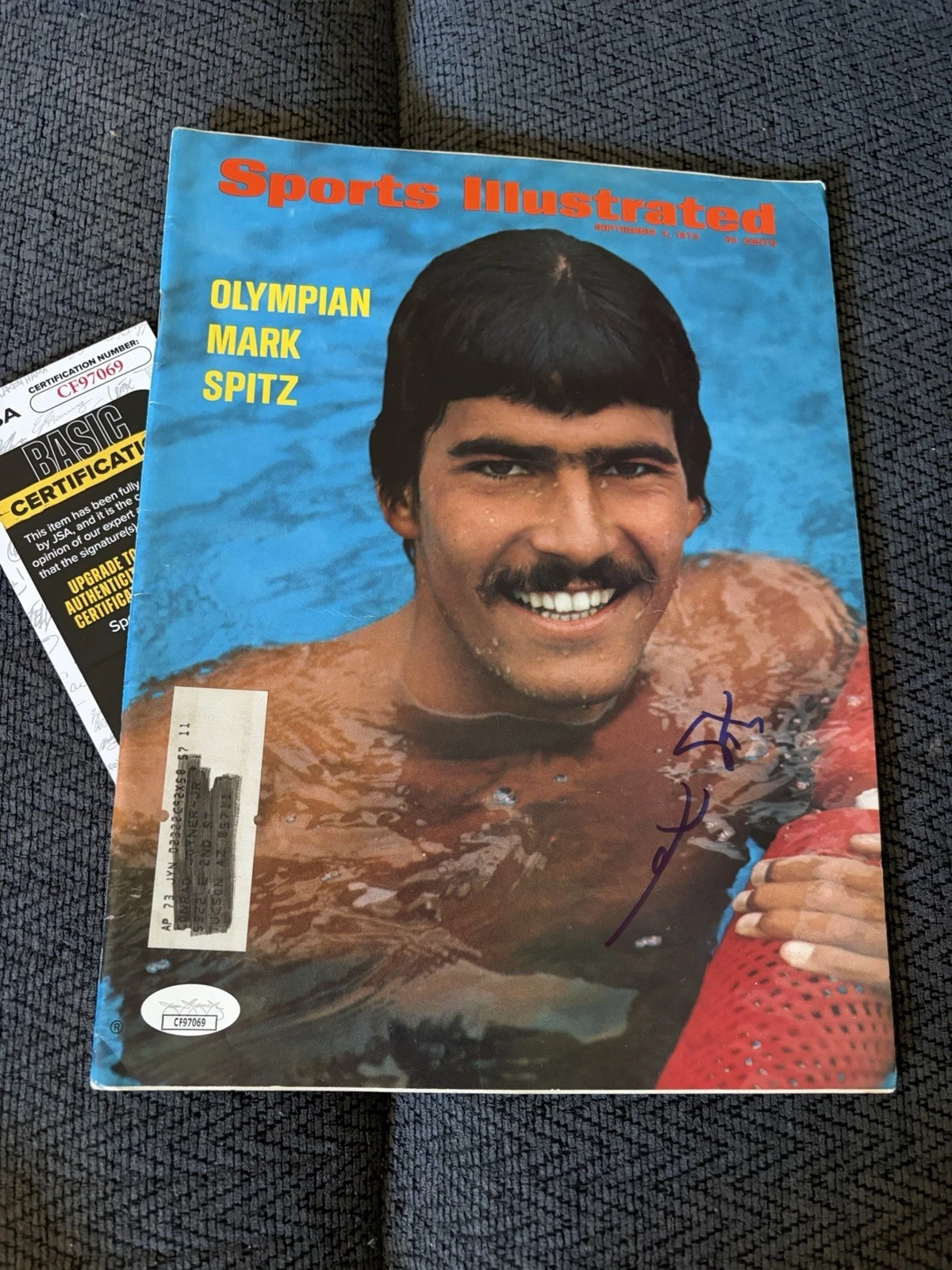 Mark Spitz Signed Sports Illustrated Magazine JSA Authentication COA Swimming