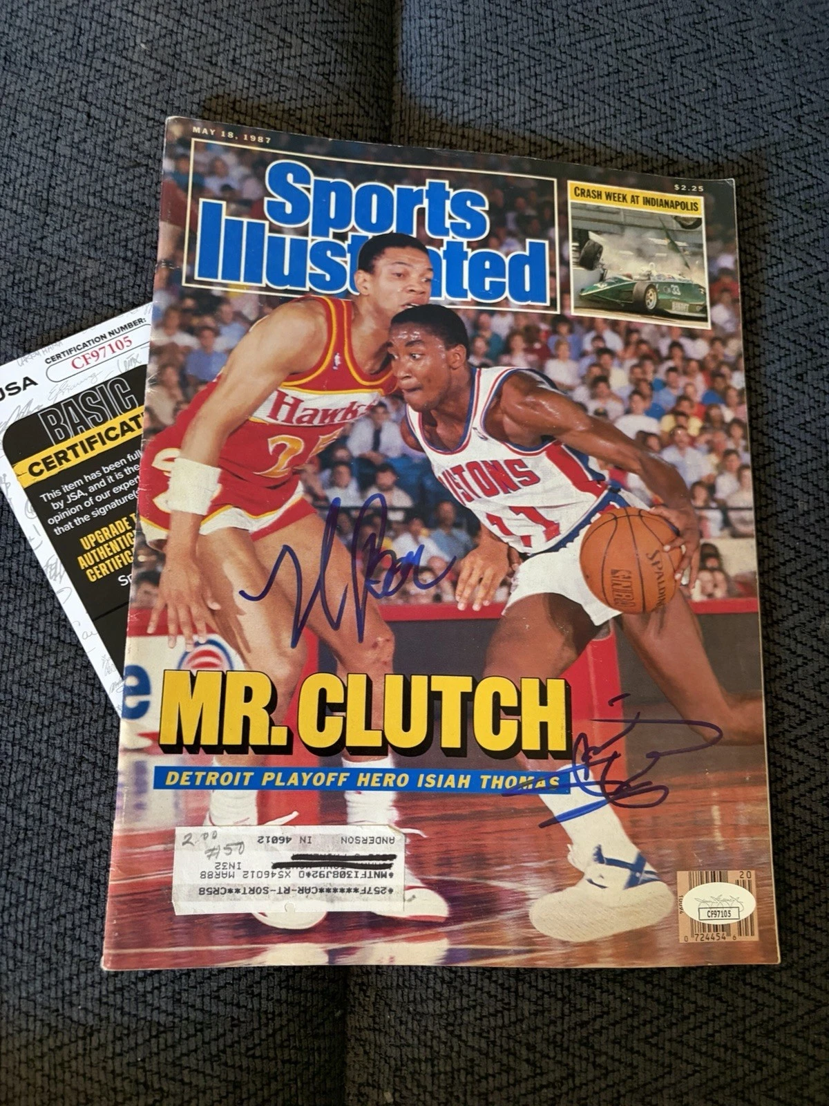 Doc Rivers & Isiah Thomas Signed Sports Illustrated JSA Authentication COA