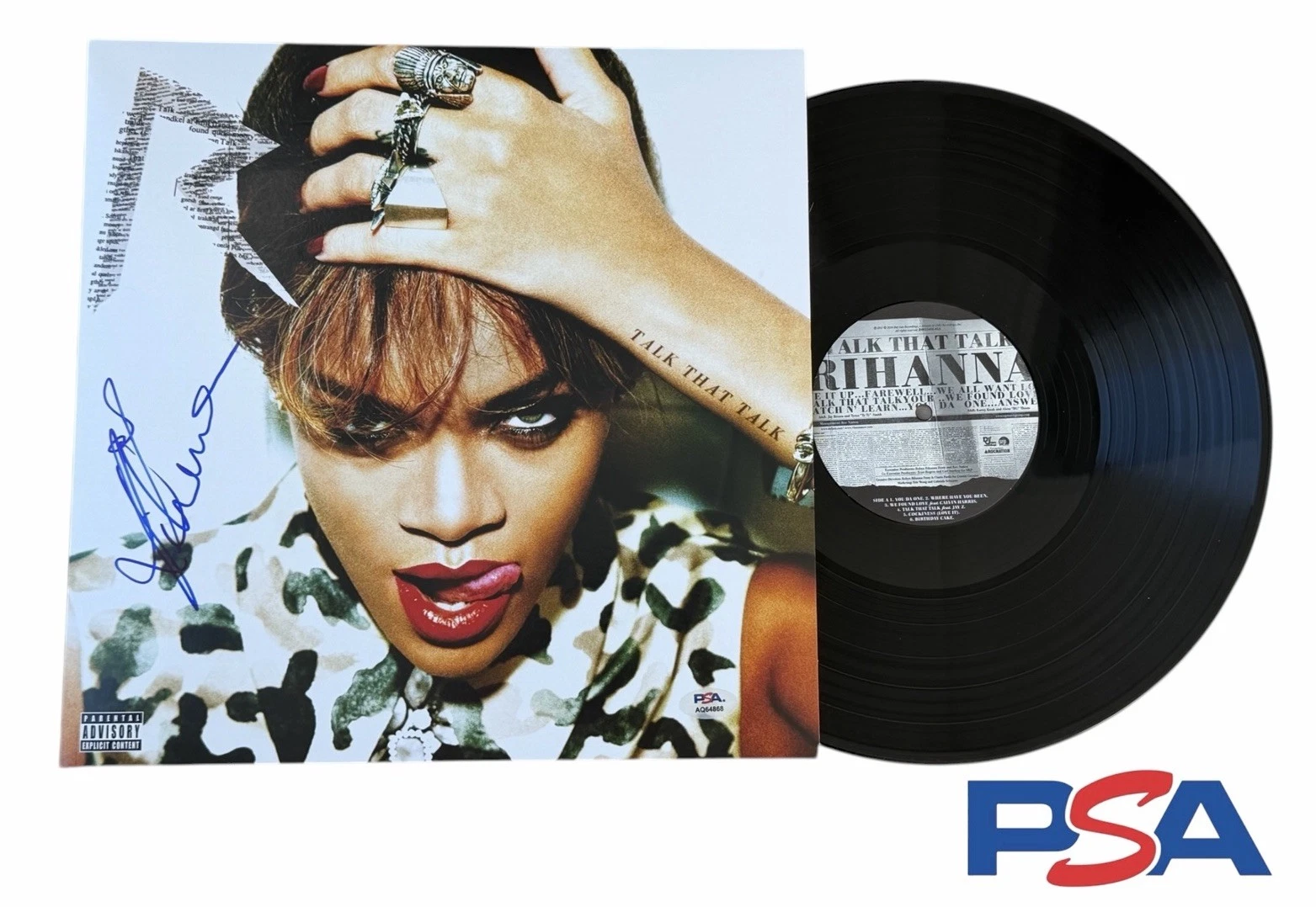 Rihanna Signed Autographed 2011 Talk That Talk LP Album Vinyl PSA/DNA AUTO