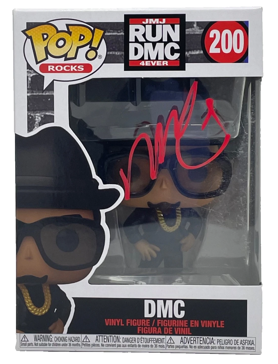 Darryl McDaniels Run DMC Signed Funko Pop Rocks DMC #200 Autograph Beckett COA