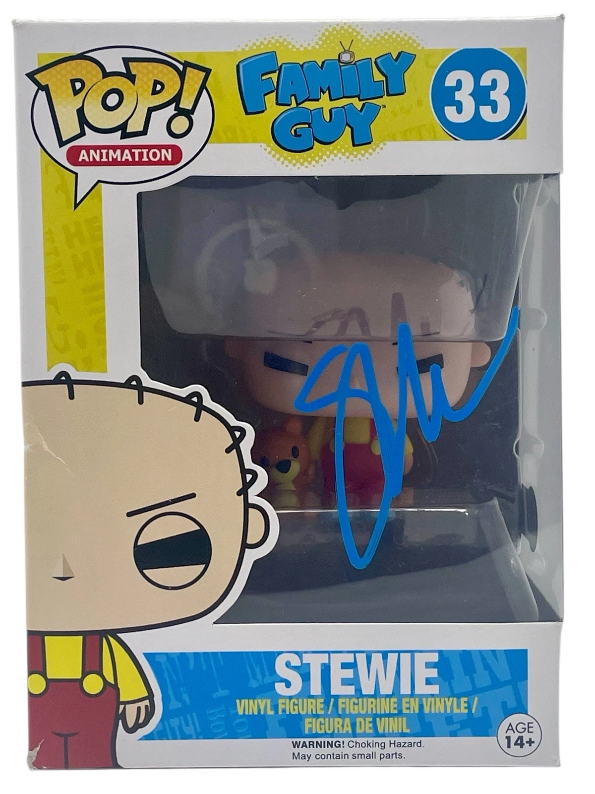 Seth MacFarlane Signed Family Guy Stewie Funko Pop #33 Autograph Beckett COA