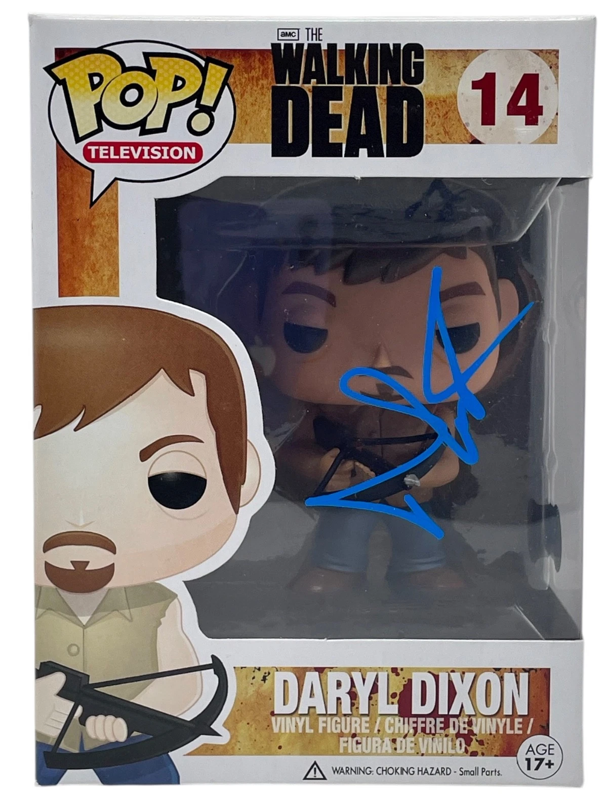 Norman Reedus Signed The Walking Dead Daryl Dixon Funko Pop 14 Autograph BAS COA