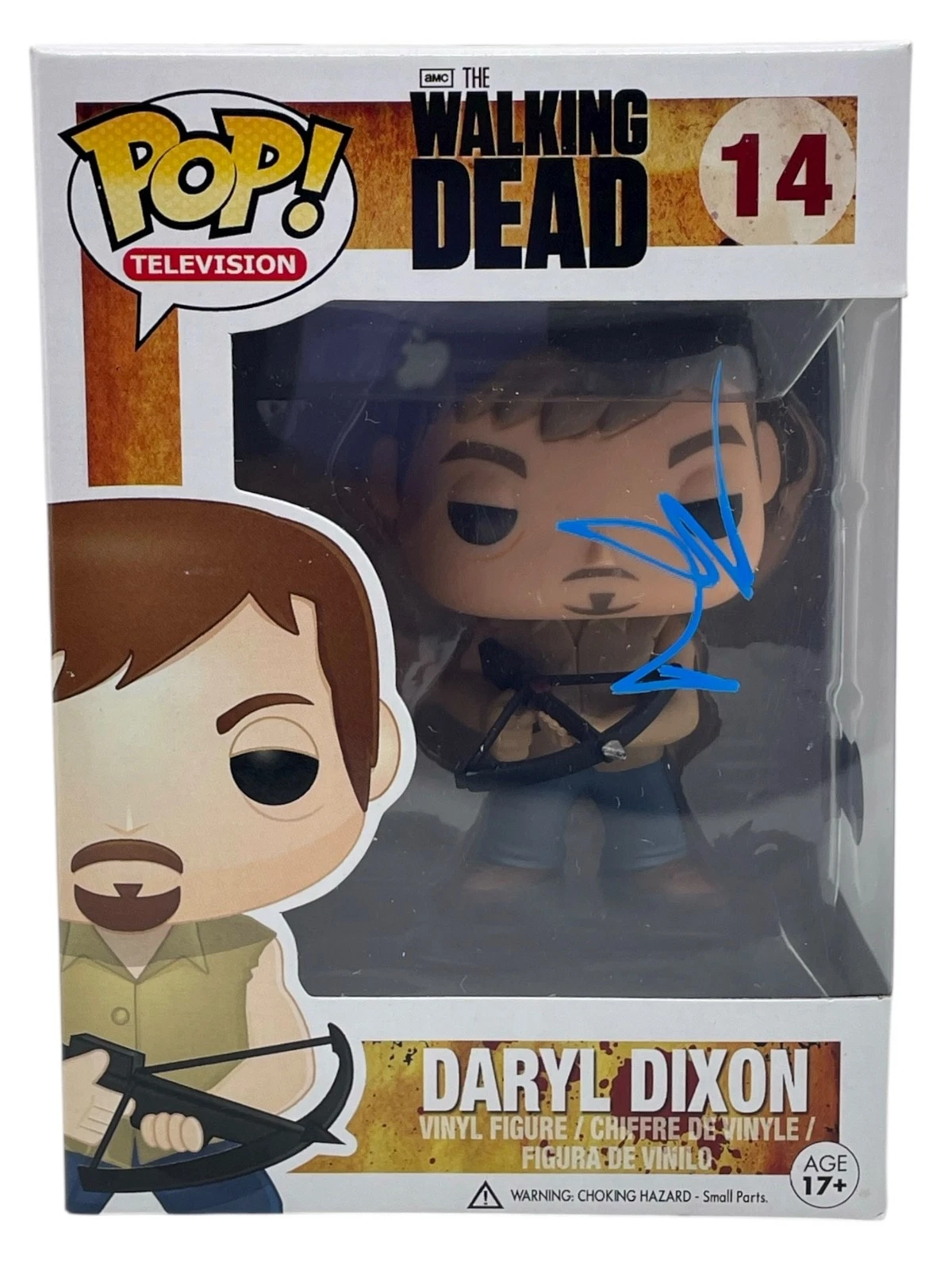 Norman Reedus Signed The Walking Dead Daryl Dixon Funko Pop 14 Autograph BAS COA