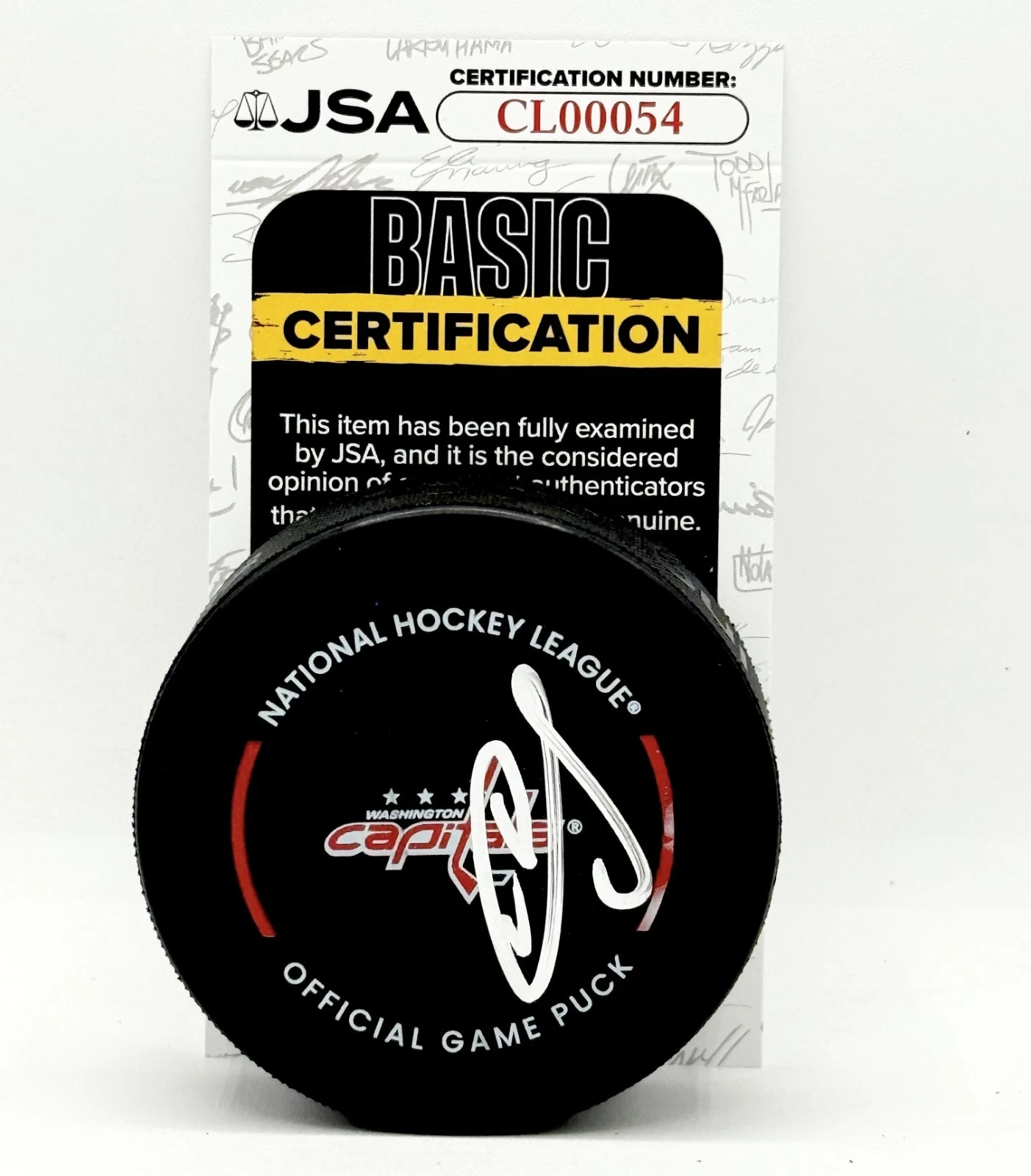 Aliaksei Protas signed Washington Capitals Official Game Puck autographed JSA
