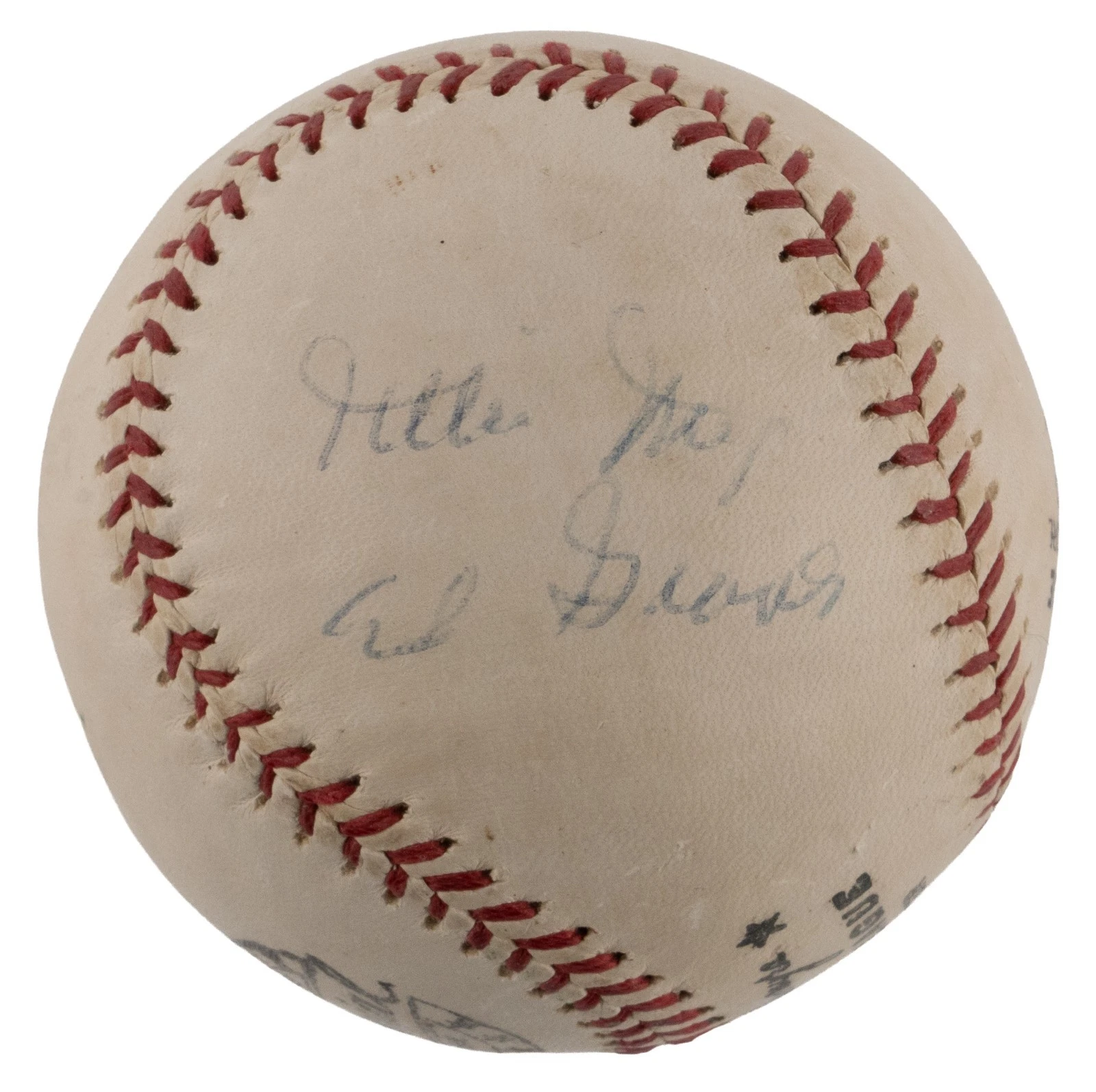 Willie Mays Vintage Signed Baseball SF Giants Inscription JSA LOA