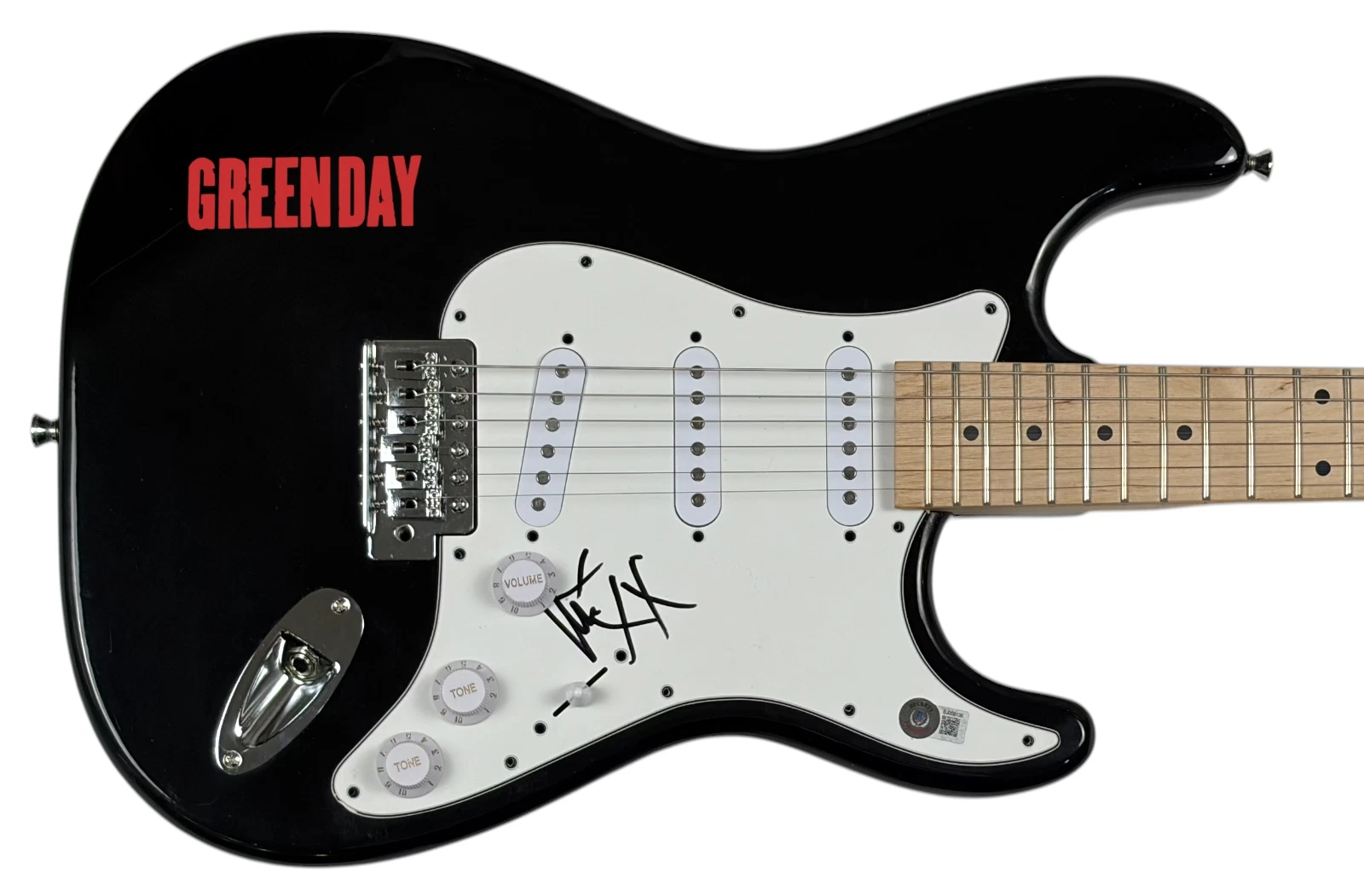 Mike Dirnt Green Day Signed Autograph Electric Guitar Band Bassist Beckett COA