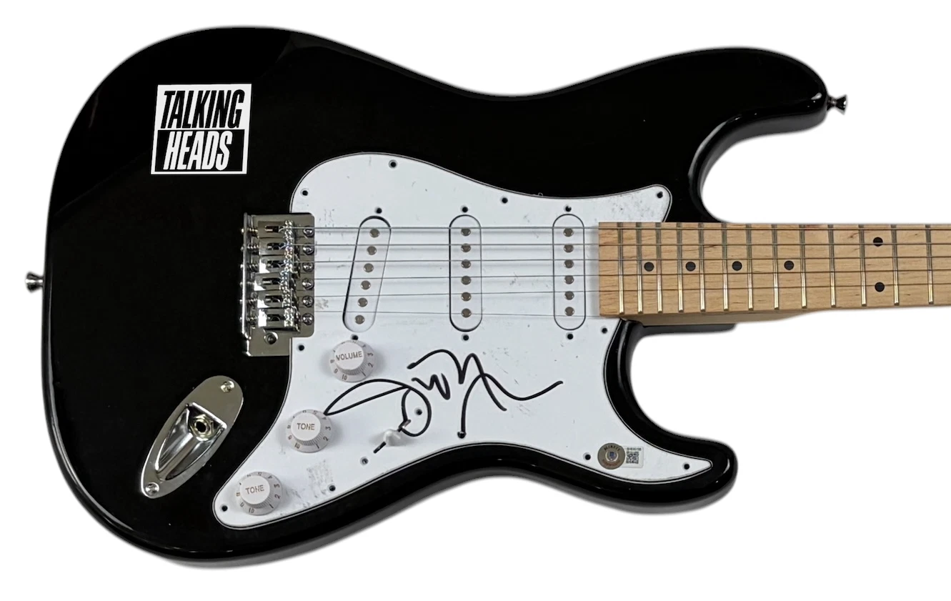 Jerry Harrison Talking Heads Signed Autograph Electric Guitar Beckett COA