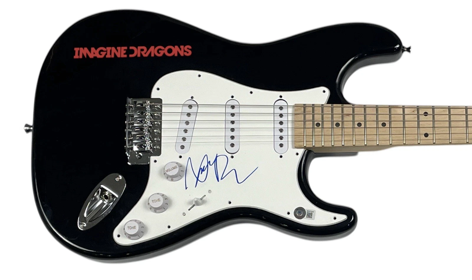 Dan Reynolds Imagine Dragons Signed Autograph Electric Guitar Singer Beckett COA
