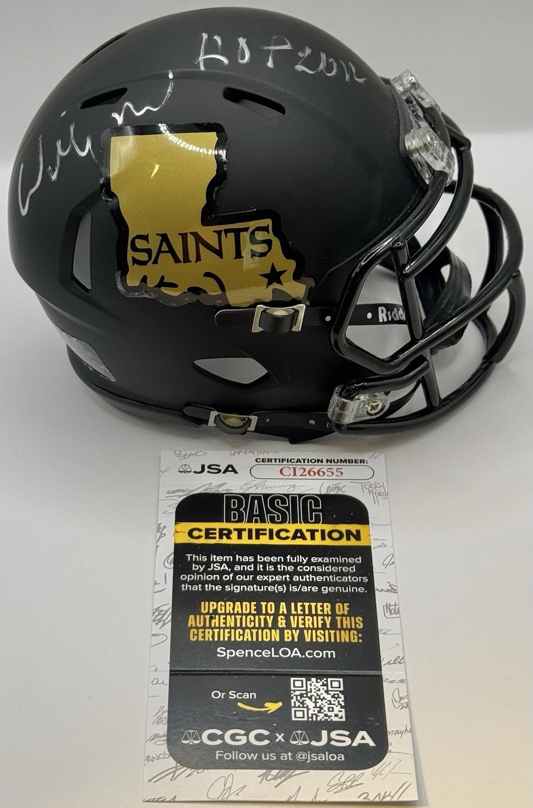 Willie Roaf Signed Autographed New Orleans Saints Mini Helmet JSA COA
