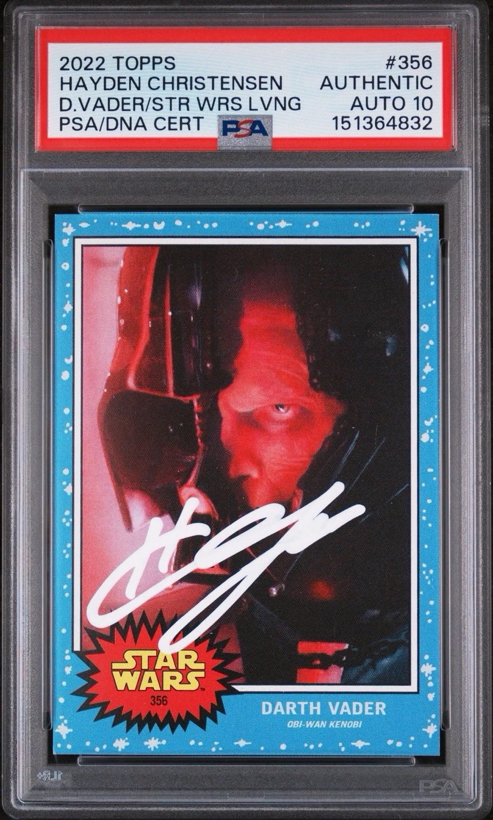 2022 Topps Living #356 Hayden Christensen Darth Vader Star Wars Psa Auto 10 RC