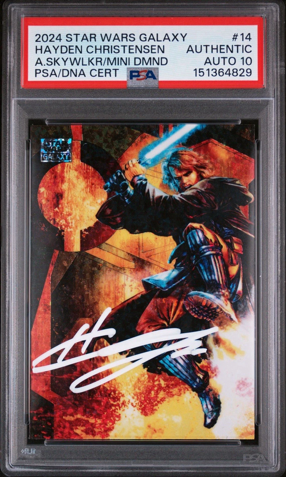 2024 Star Wars Galaxy Hayden Christensen Anakin Skywalker Diamond PSA AUTO 10 RC