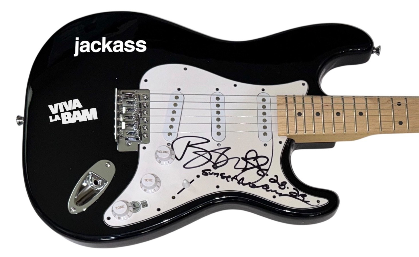 Bam Margera Signed Autograph Electric Guitar Jackass Viva La Bam CKY Beckett COA