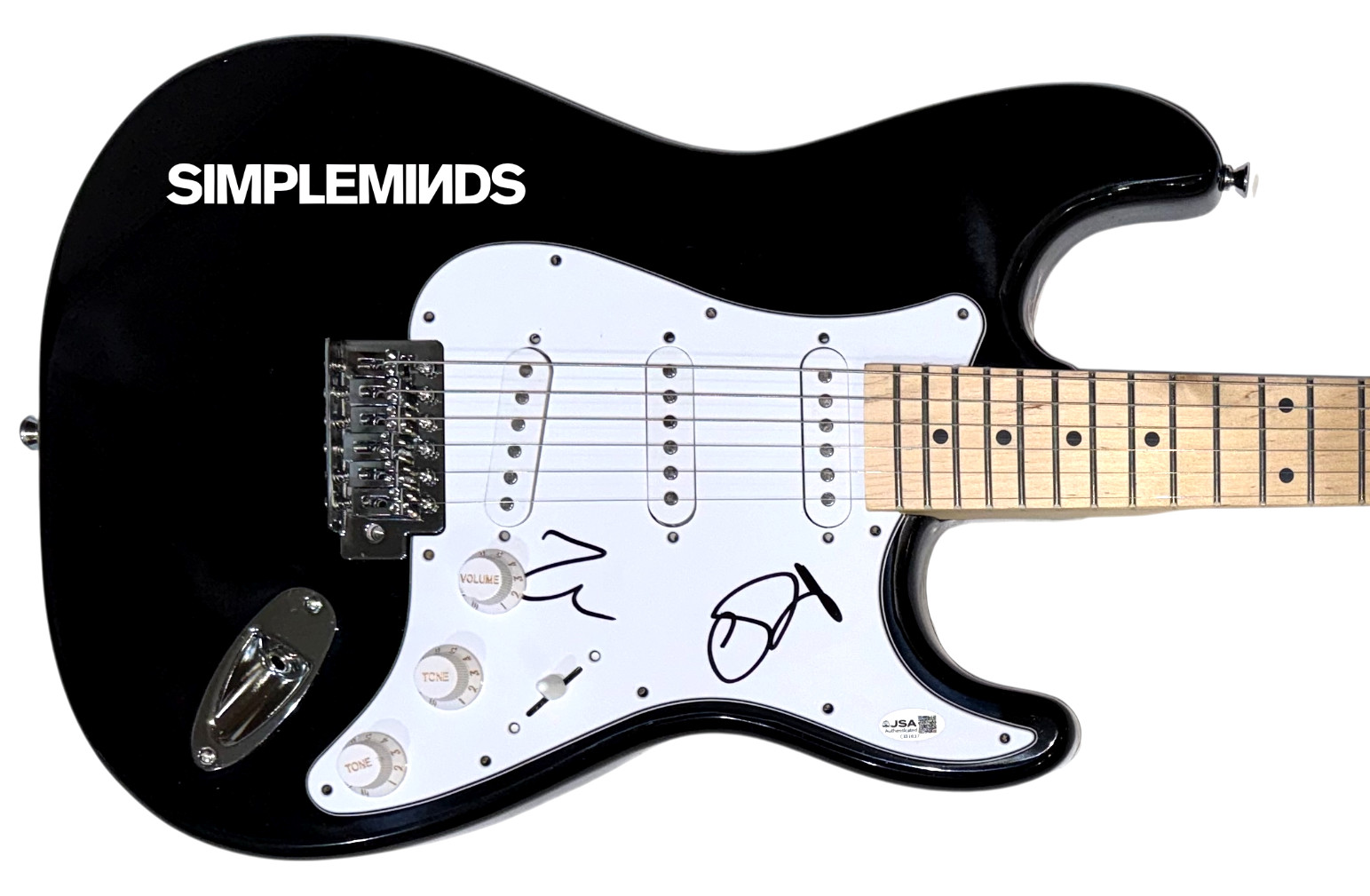Simple Minds Signed Autograph Electric Guitar Jim Kerr Charlie Burchill Band JSA