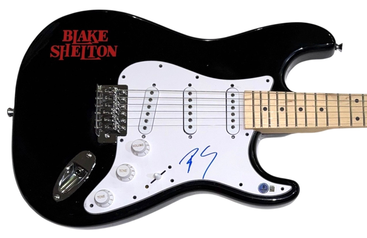 Blake Shelton Signed Autograph Electric Guitar Country Music Singer Beckett COA