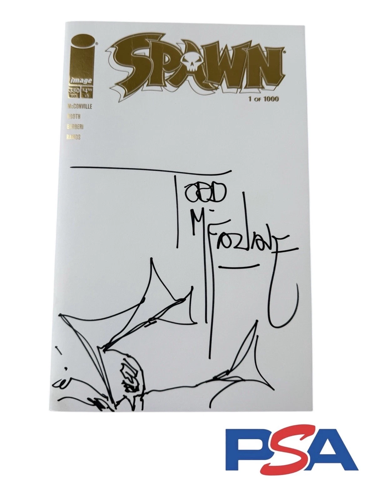 Todd McFarlane Signed Spawn #350 SDCC 2024 Gold Foil Comic /1000 PSA 10 AUTO LOA