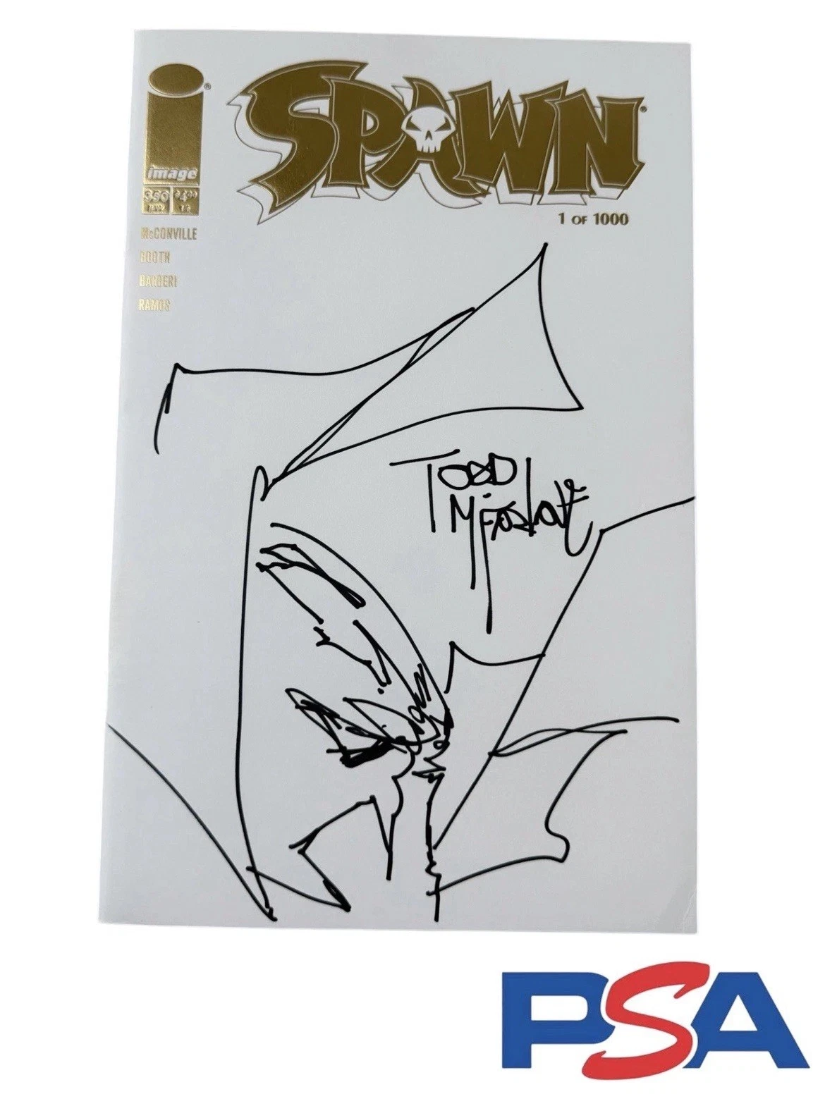 Todd McFarlane Signed Spawn #350 SDCC 2024 Gold Foil Comic /1000 PSA 10 AUTO LOA