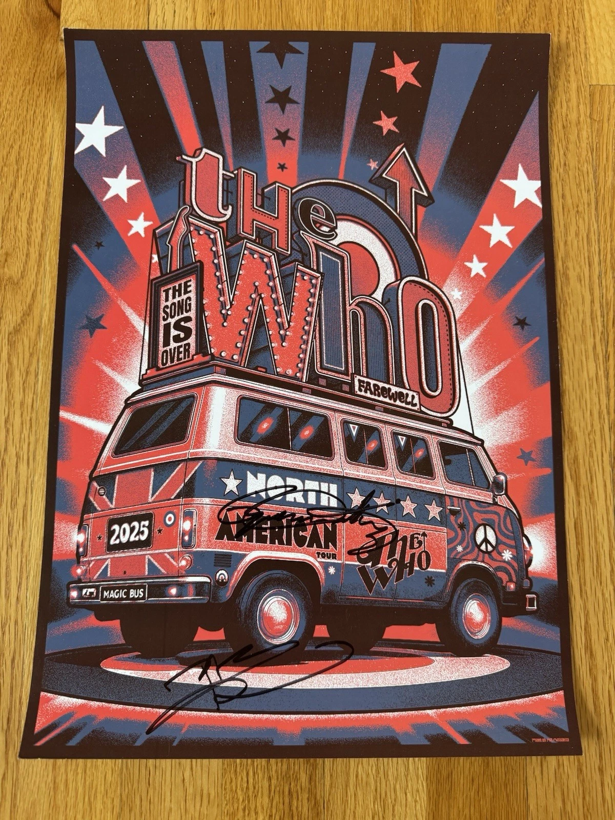 The Who Townshend Daltrey Signed Autographed  Song Is Over Poster JSA LOA