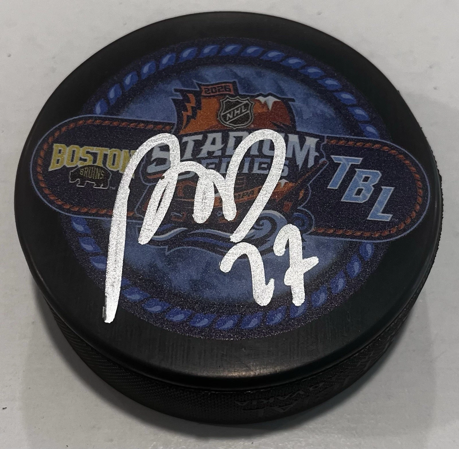 RYAN MCDONAGH SIGNED TAMPA BAY LIGHTNING 2026 STADIUM SERIES PUCK W/ CASE COA