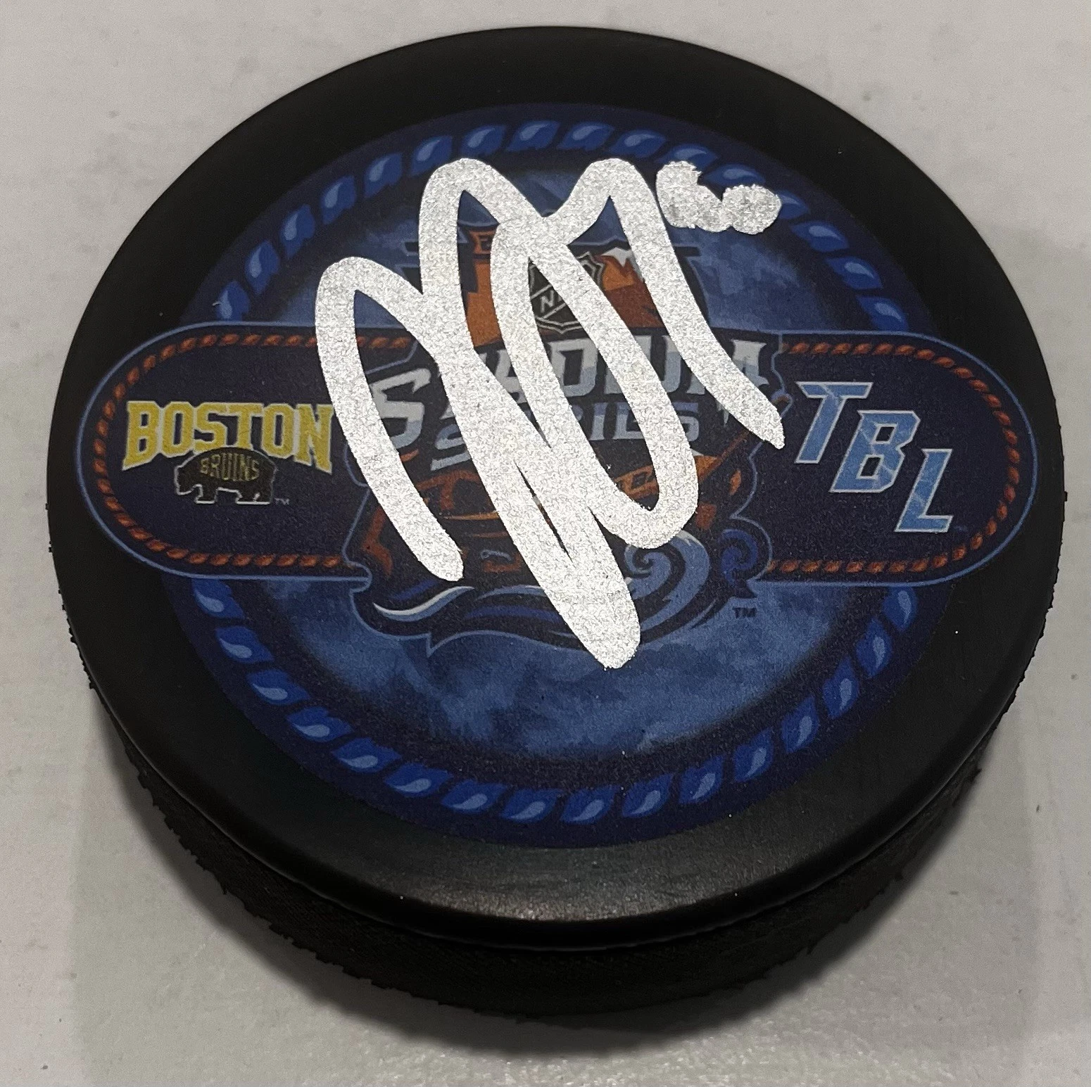 JJ MOSER SIGNED TAMPA BAY LIGHTNING 2026 STADIUM SERIES PUCK W/ CASE COA