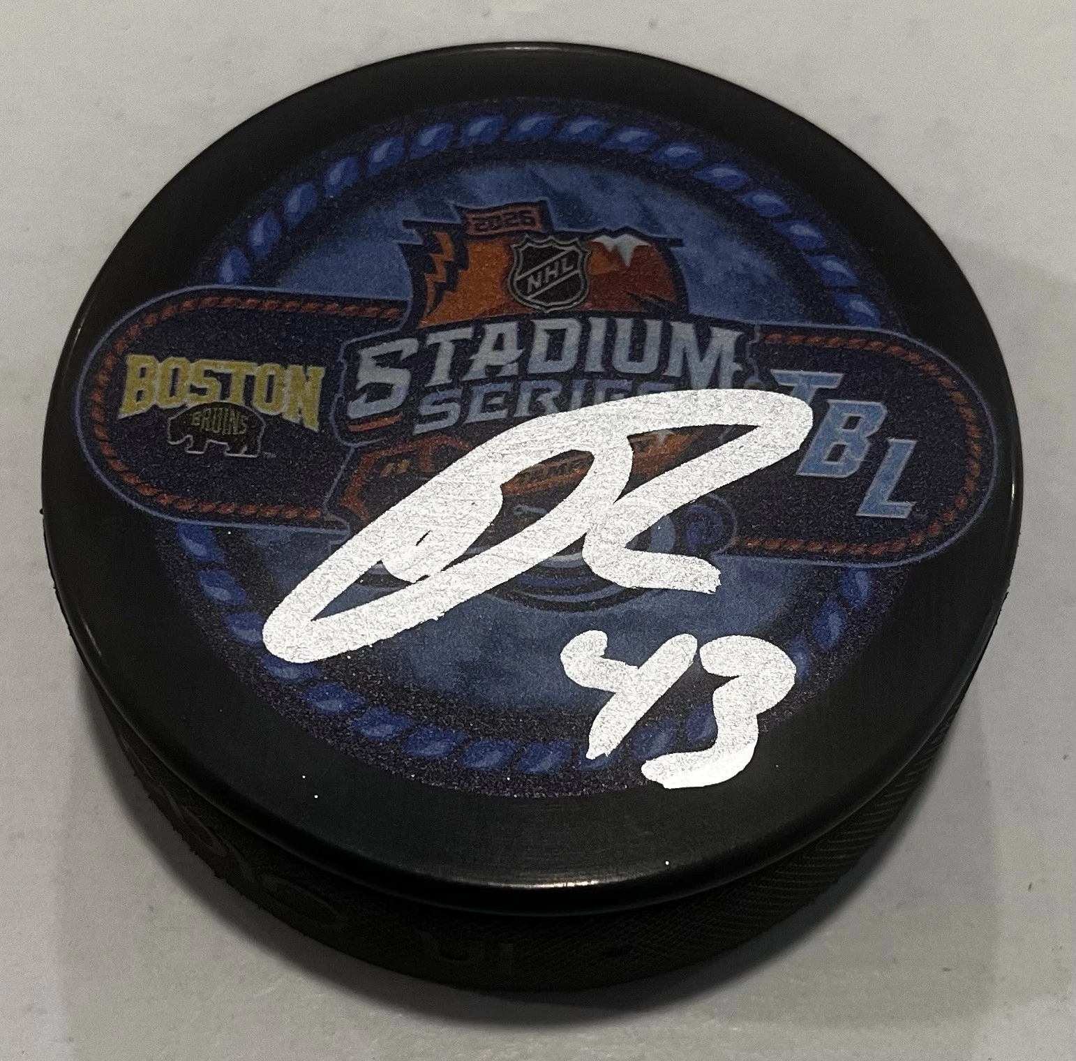 DARREN RADDYSH SIGNED TAMPA BAY LIGHTNING 2026 STADIUM SERIES PUCK W/ CASE COA