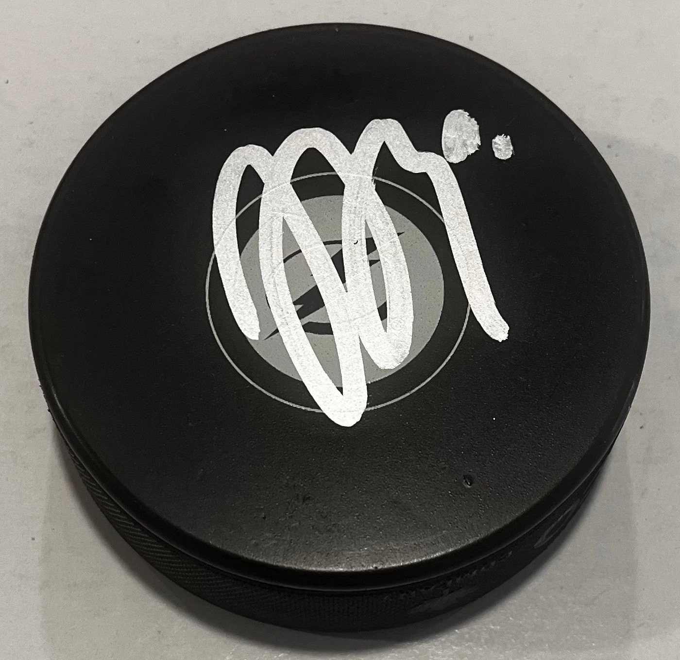 JJ MOSER SIGNED TAMPA BAY LIGHTNING HOCKEY PUCK W/ CASE COA