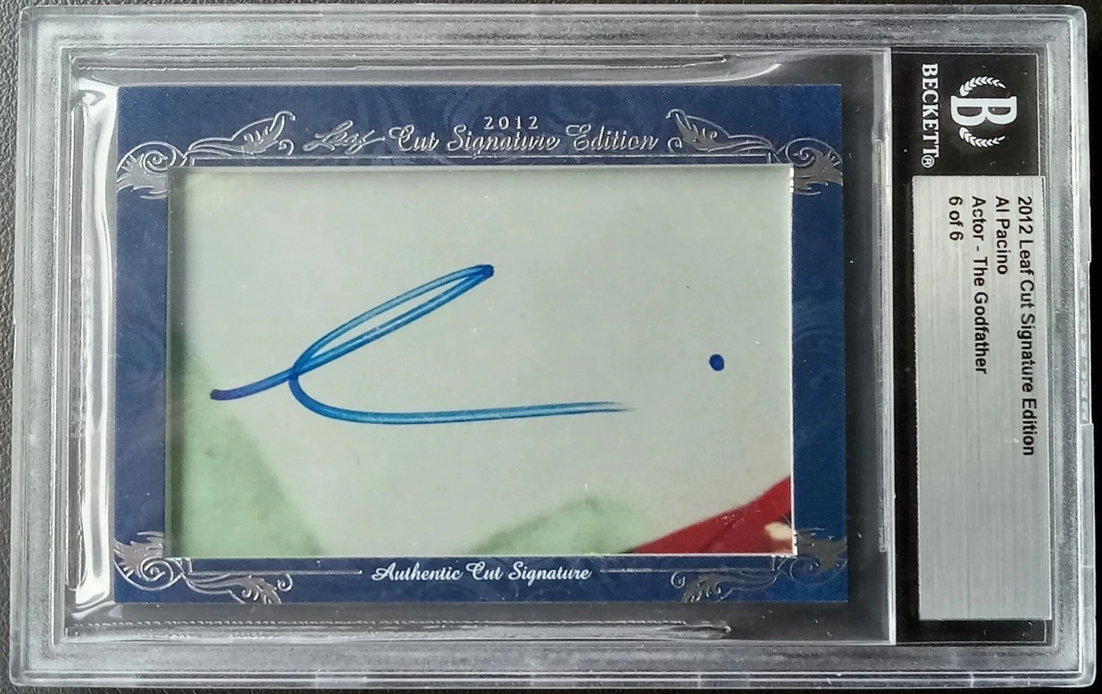 2012 Leaf Cut Signature Edition Al Pacino /6 Trading Card Beckett BGS