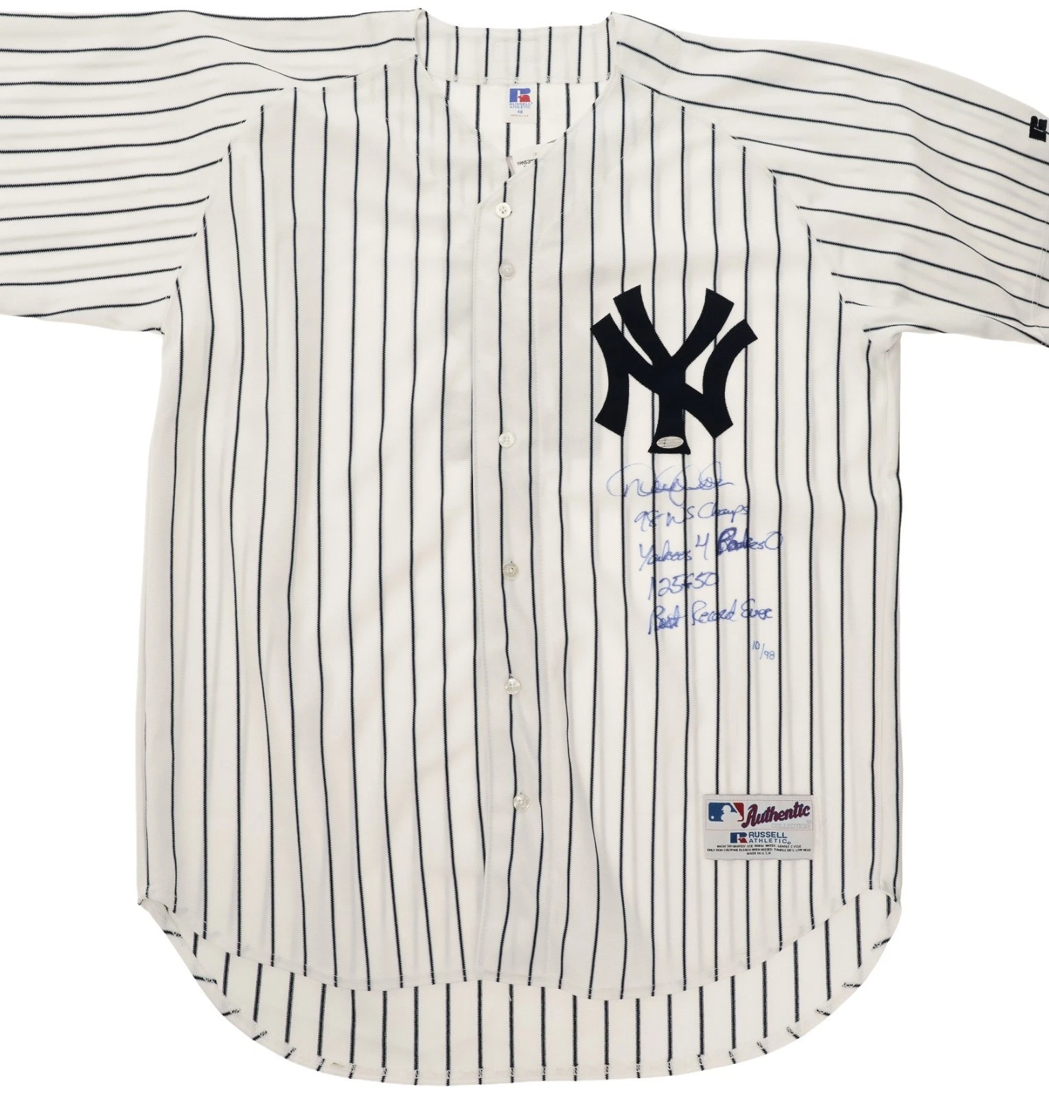 Derek Jeter Signed 1998 Stat Jersey /98 Best Team Ever Steiner Sports COA
