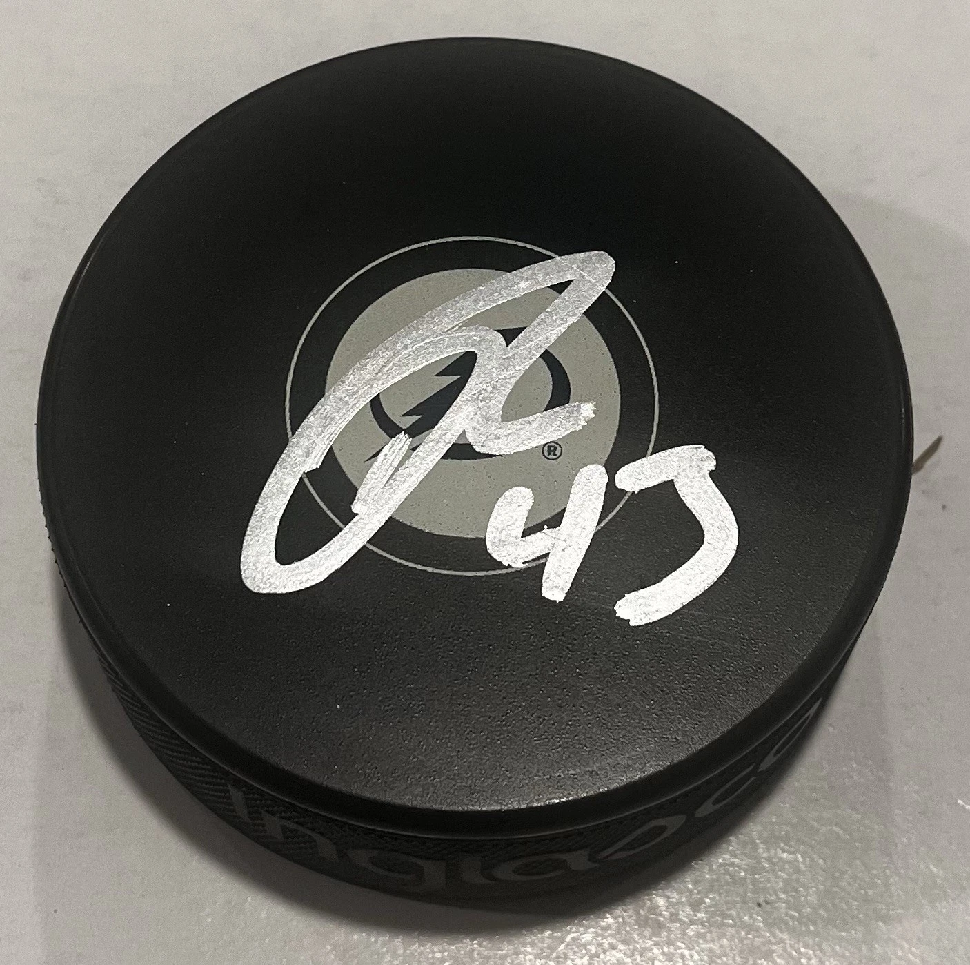 DARREN RADDYSH SIGNED TAMPA BAY LIGHTNING HOCKEY PUCK W/ CASE COA