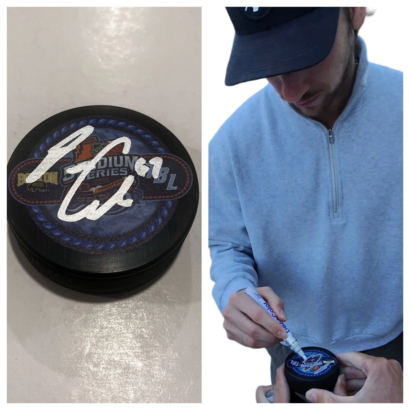 DECLAN CARLISLE SIGNED TAMPA BAY LIGHTNING 2026 STADIUM SERIES PUCK W/ CASE COA
