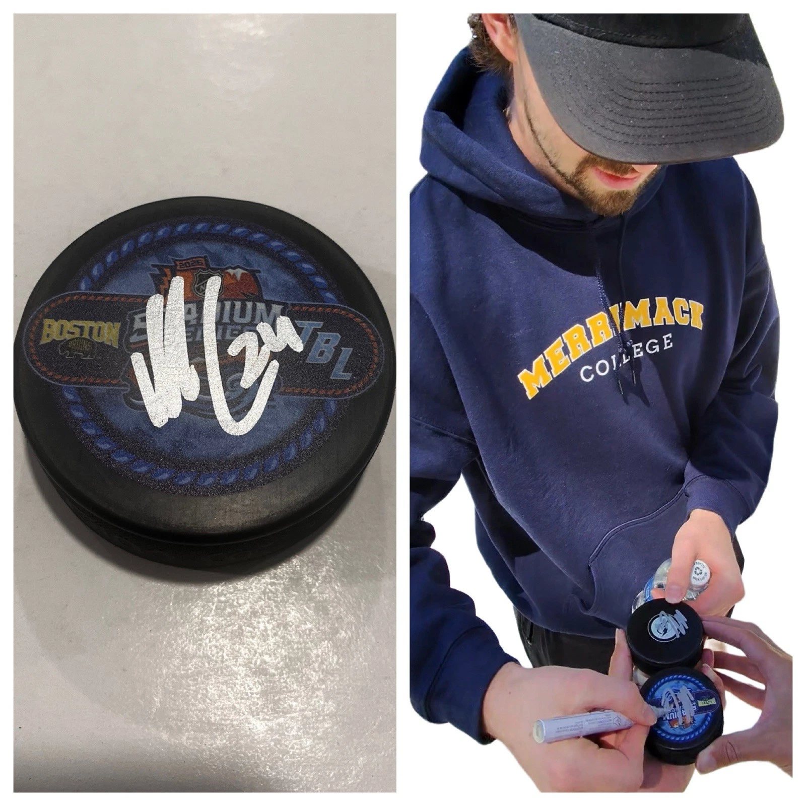 MAX CROZIER SIGNED TAMPA BAY LIGHTNING 2026 STADIUM SERIES PUCK W/ CASE COA