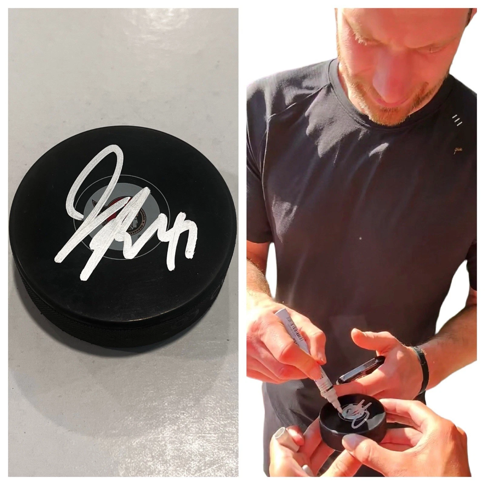 JAMES REIMER SIGNED OTTAWA SENATORS HOCKEY PUCK W/ CASE COA