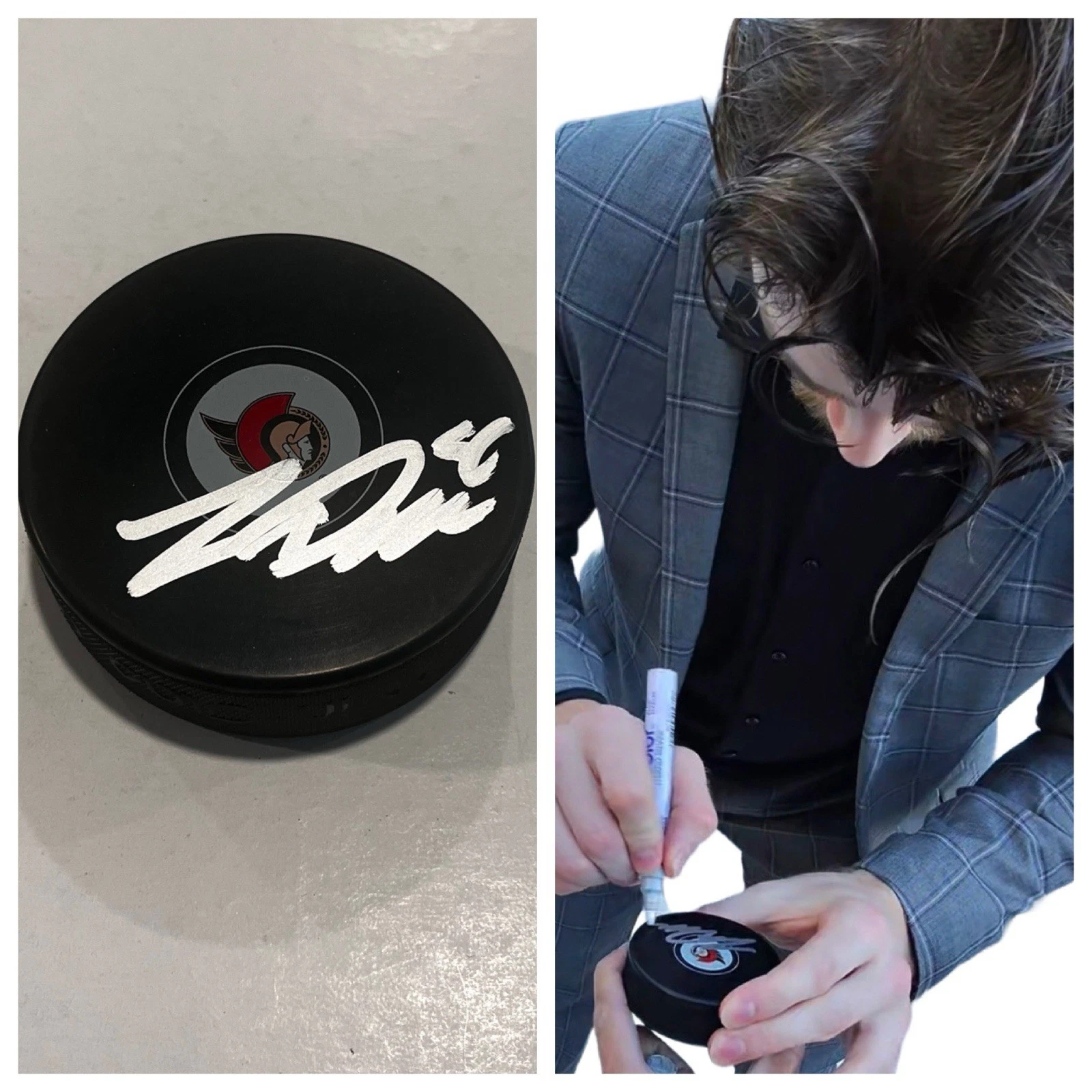 JORIAN DONOVAN SIGNED OTTAWA SENATORS HOCKEY PUCK W/ CASE COA